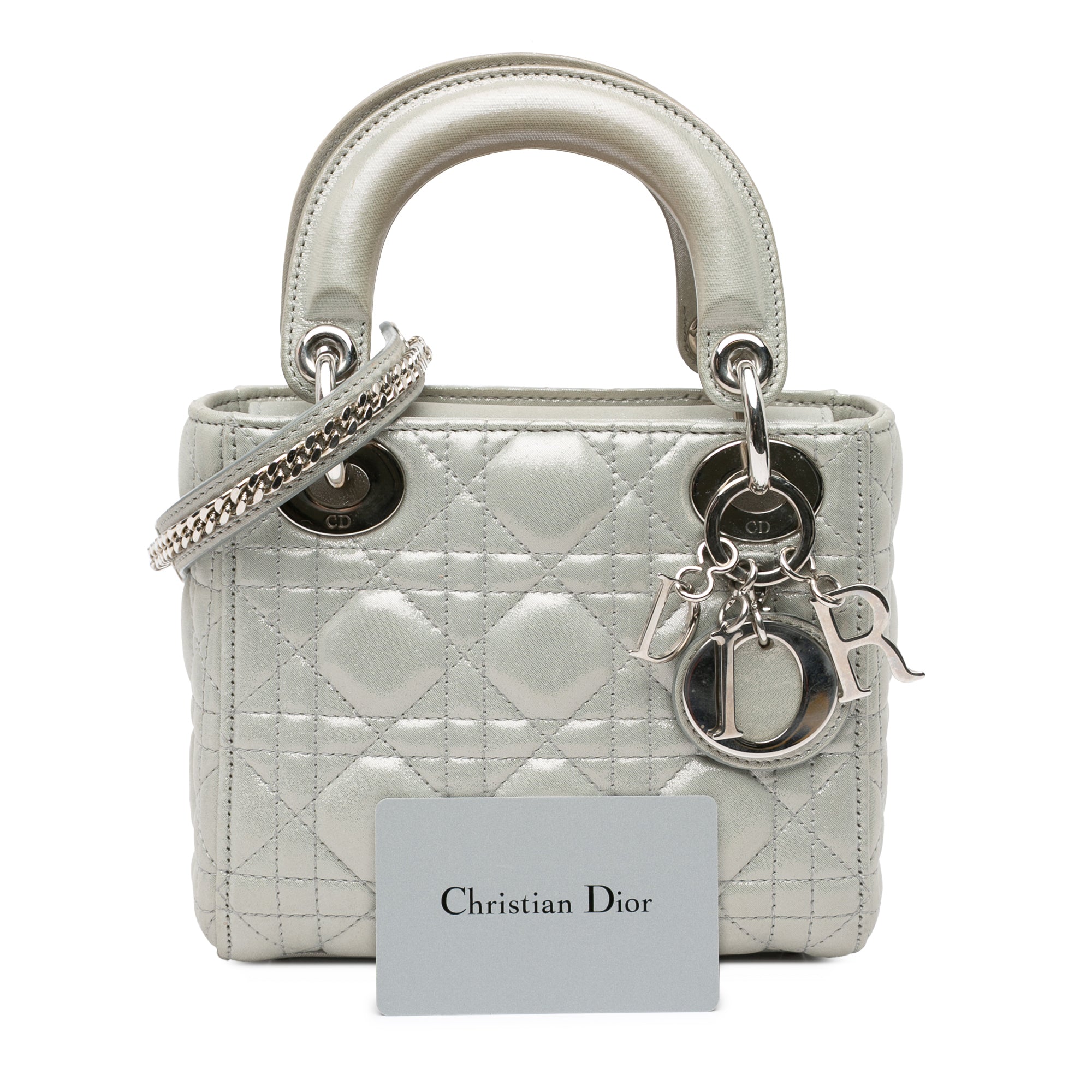 Mini Iridescent Lambskin Cannage Lady Dior