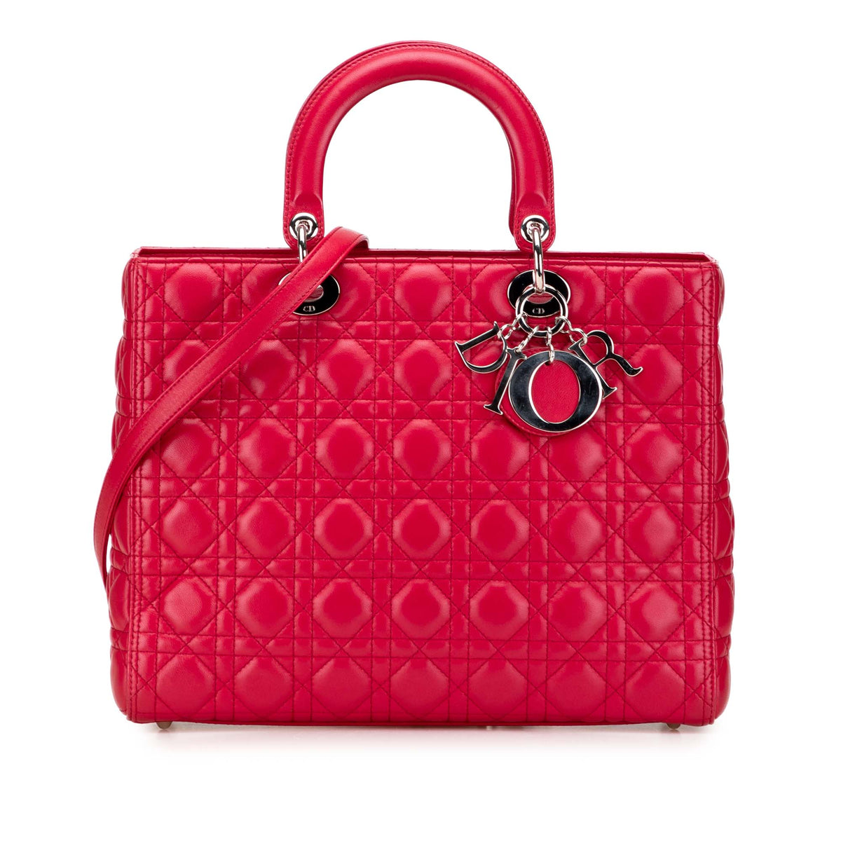 Large Lambskin Cannage Lady Dior