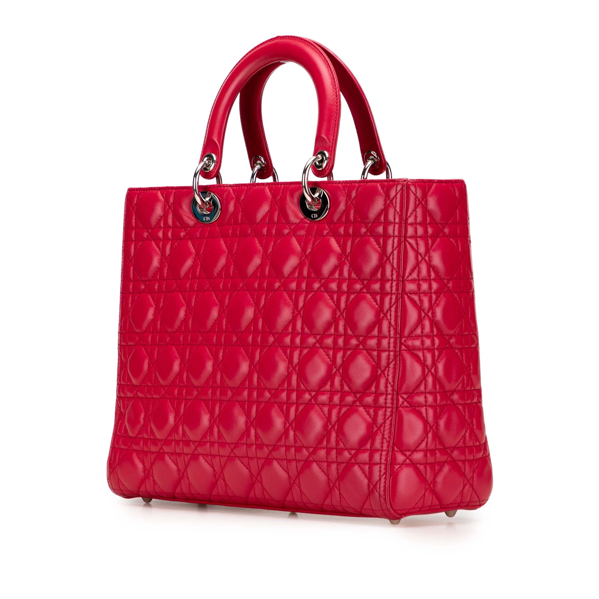 Large Lambskin Cannage Lady Dior