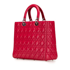 Large Lambskin Cannage Lady Dior