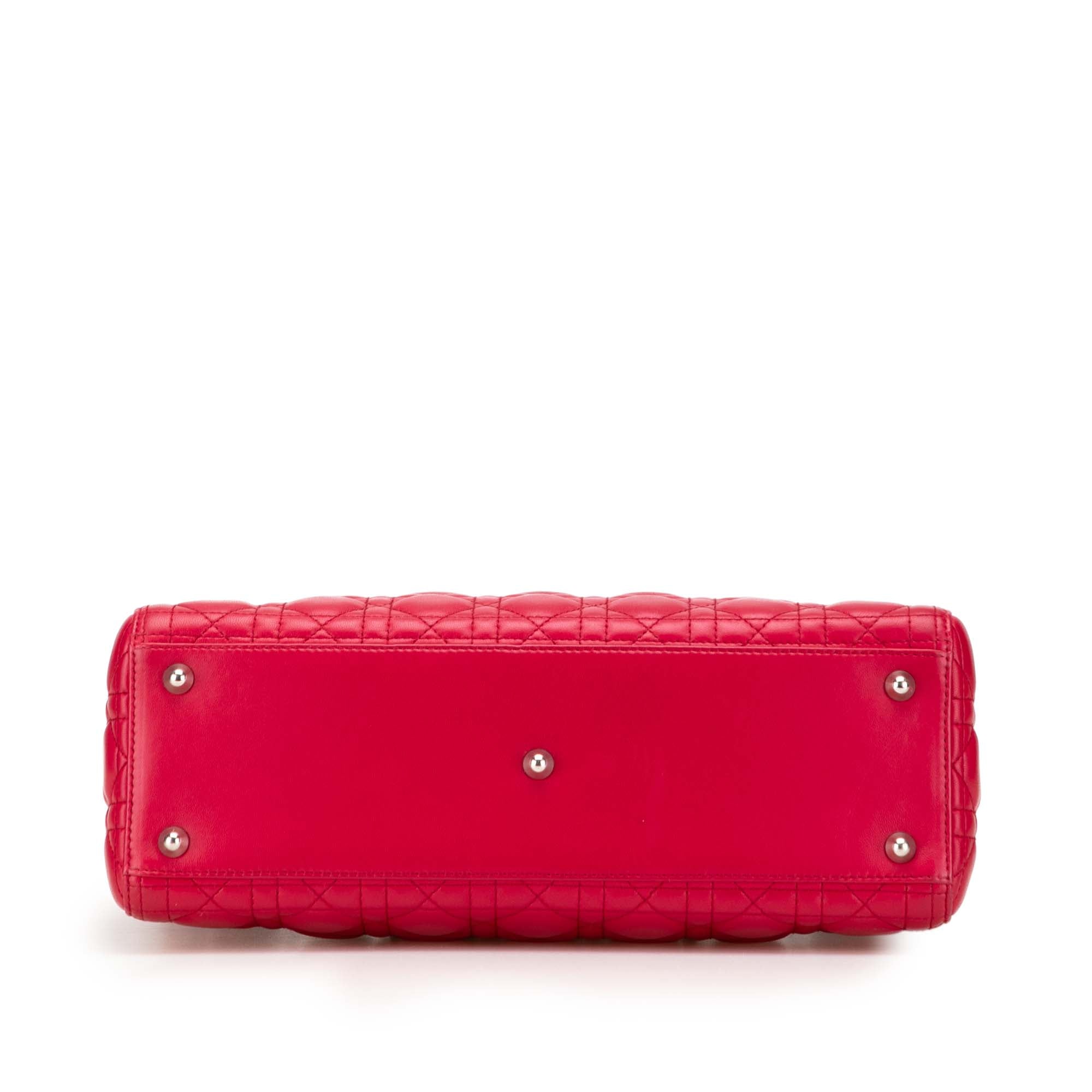 Large Lambskin Cannage Lady Dior