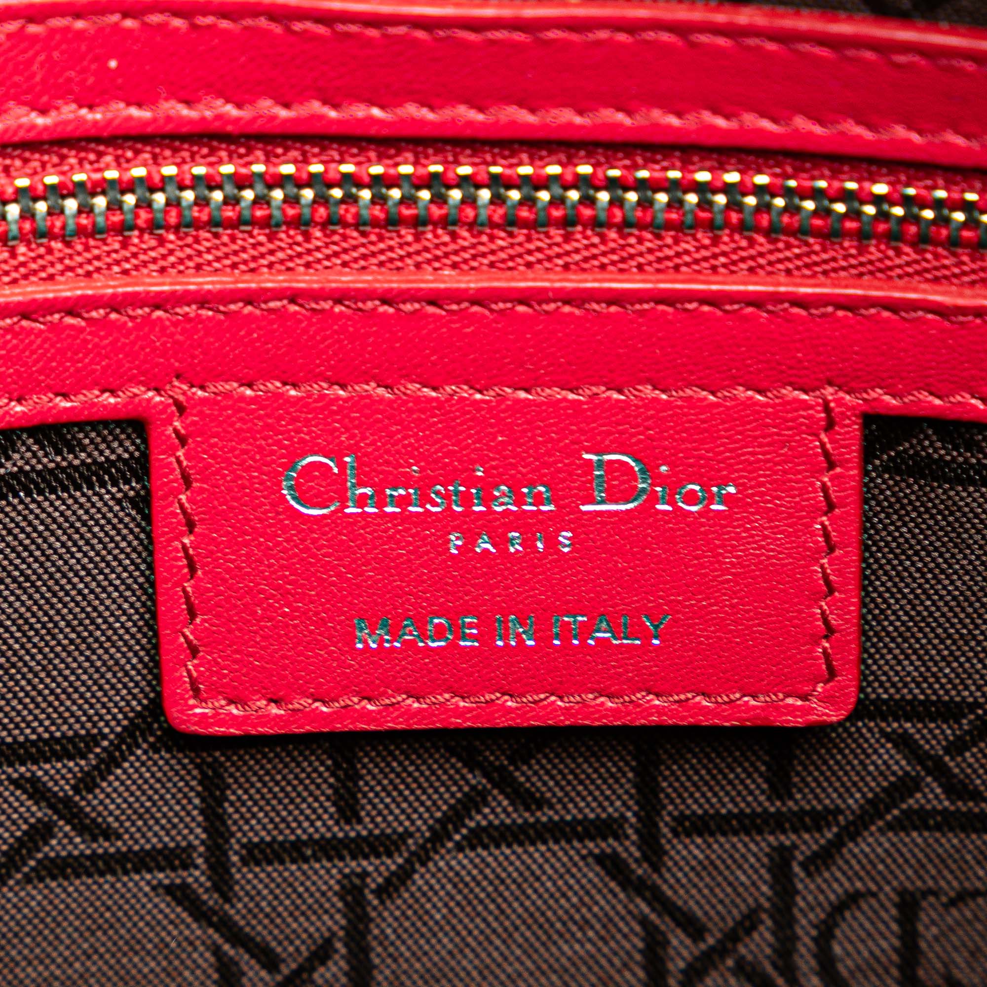 Large Lambskin Cannage Lady Dior