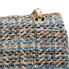 Medium Classic Multicolor Tweed Double Flap