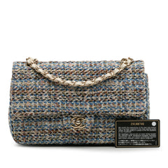 Medium Classic Multicolor Tweed Double Flap