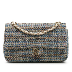 Medium Classic Multicolor Tweed Double Flap