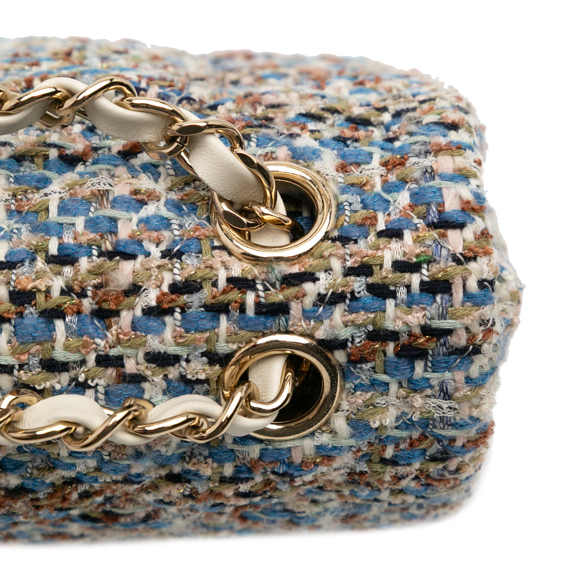 Medium Classic Multicolor Tweed Double Flap