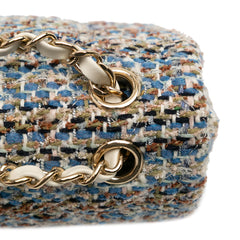 Medium Classic Multicolor Tweed Double Flap