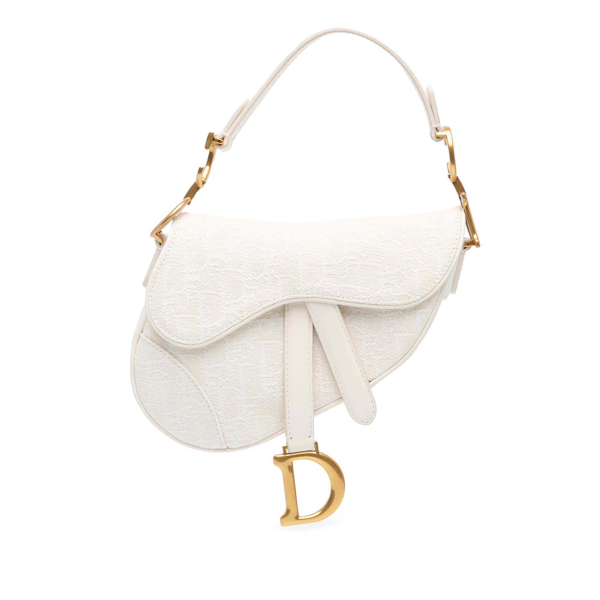 Mini Oblique Canvas Saddle Bag