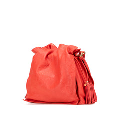 Embossed Leather Flamenco Tassel Crossbody