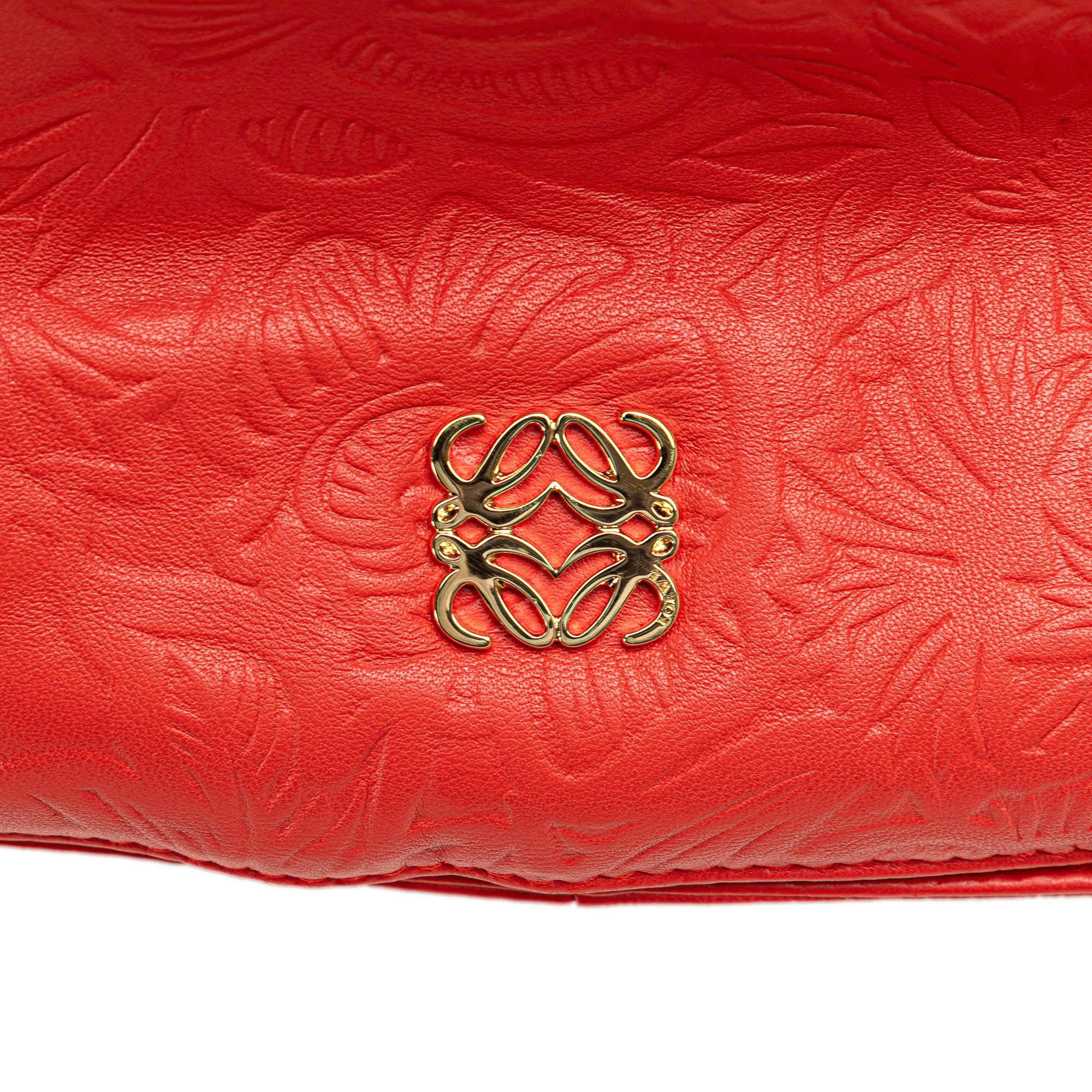 Embossed Leather Flamenco Tassel Crossbody