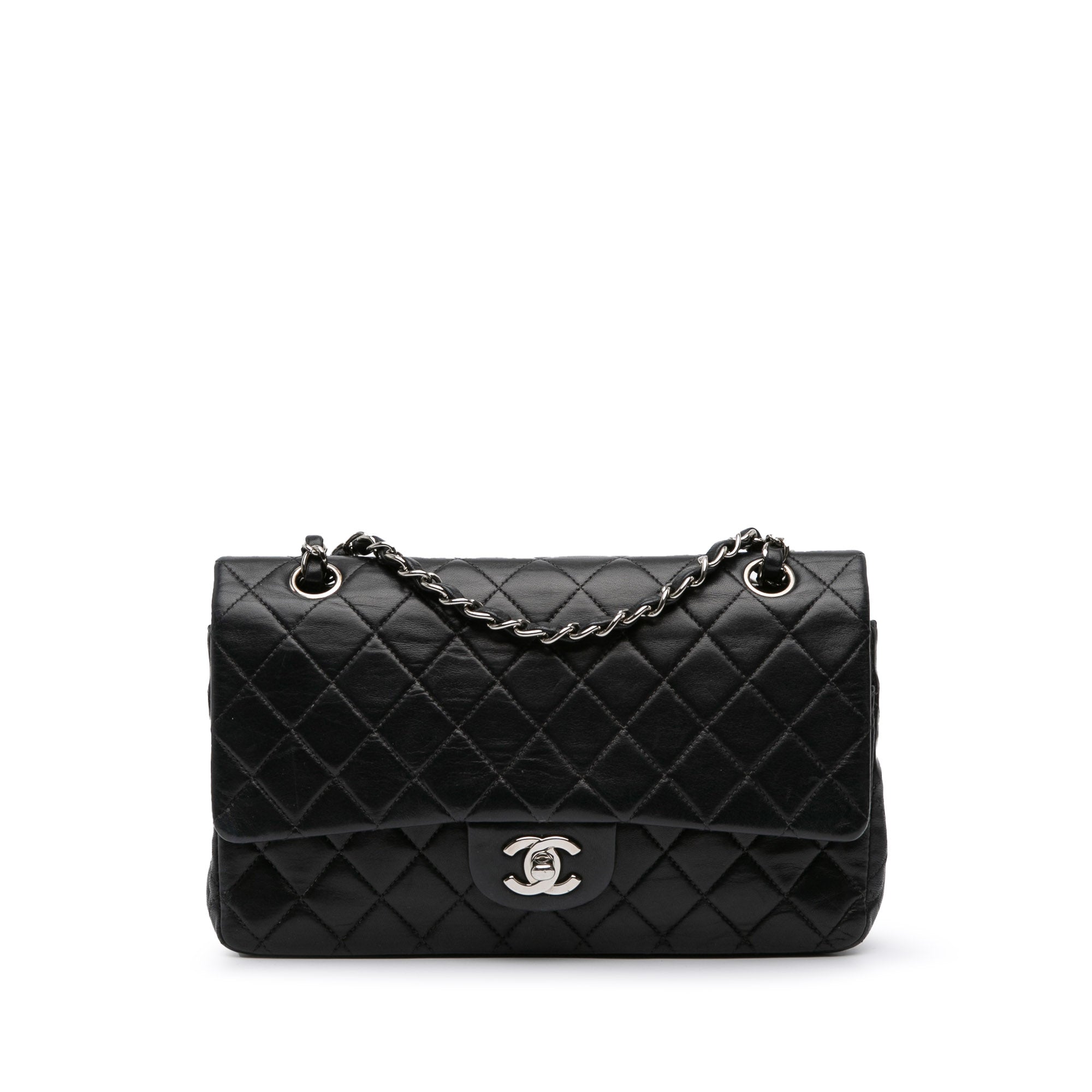 Medium Classic Lambskin Double Flap