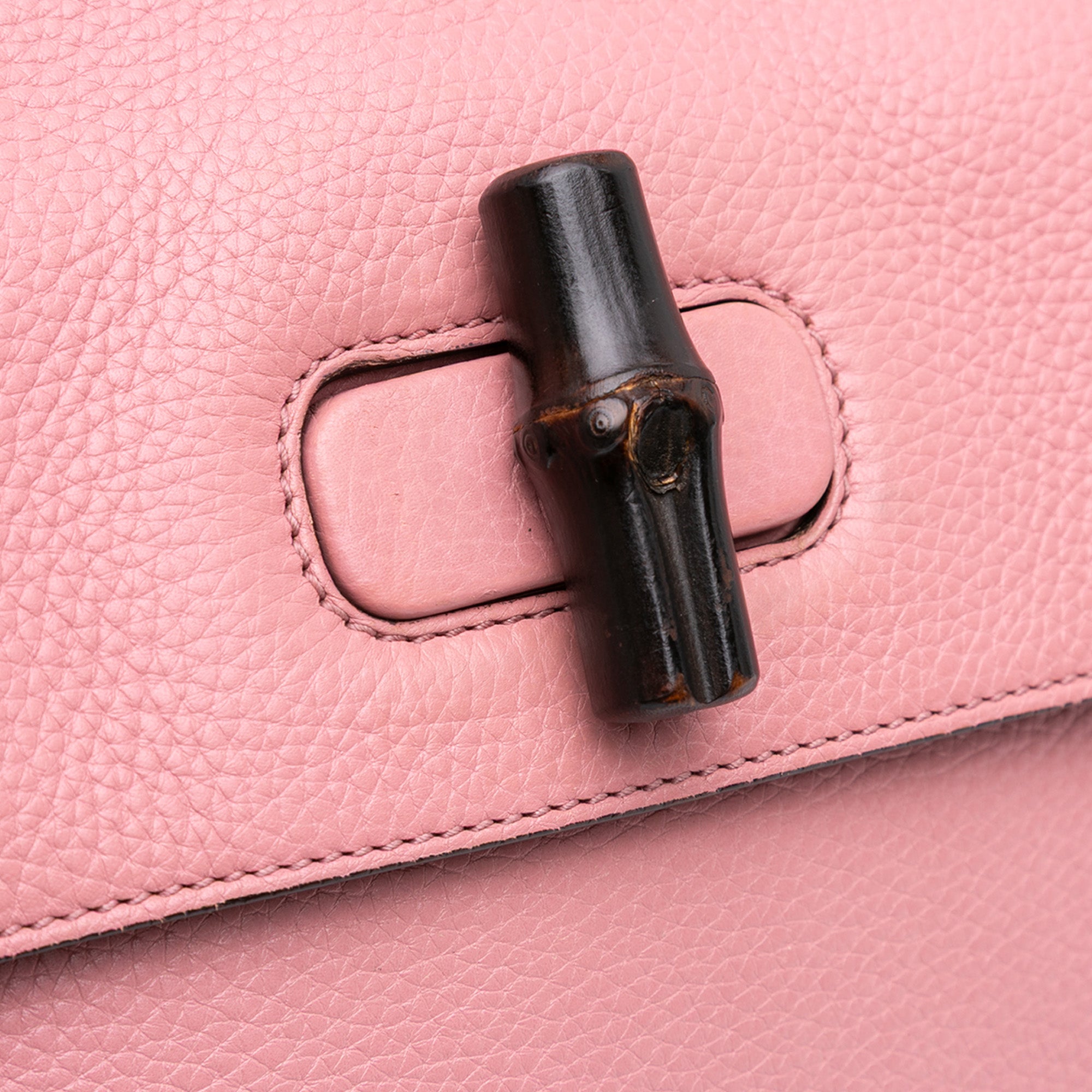 Medium Leather Bamboo Daily Satchel