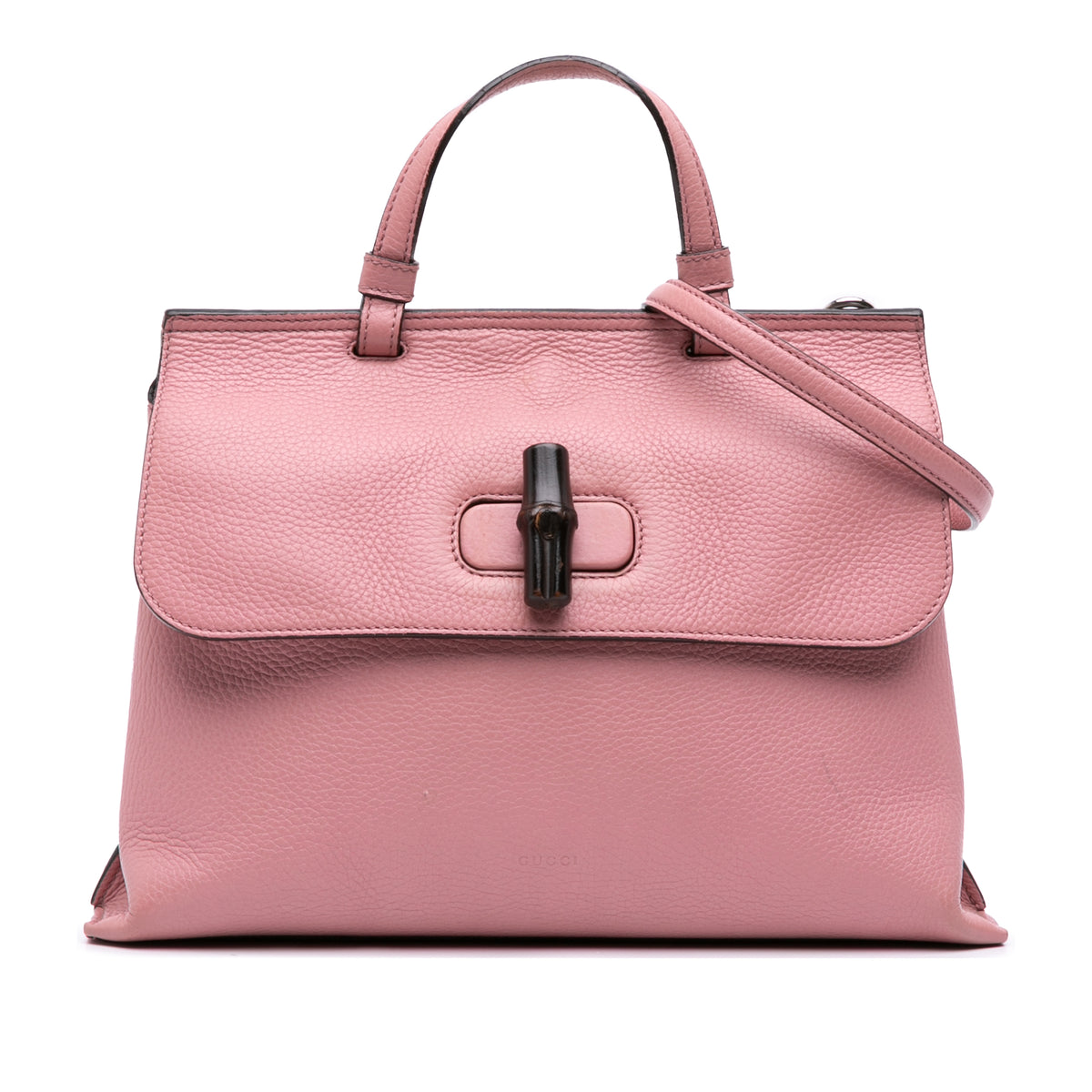 Medium Leather Bamboo Daily Satchel