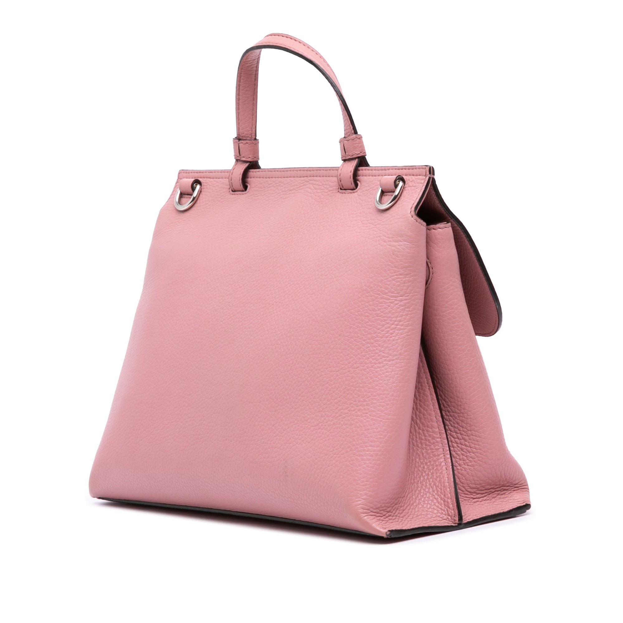 Medium Leather Bamboo Daily Satchel