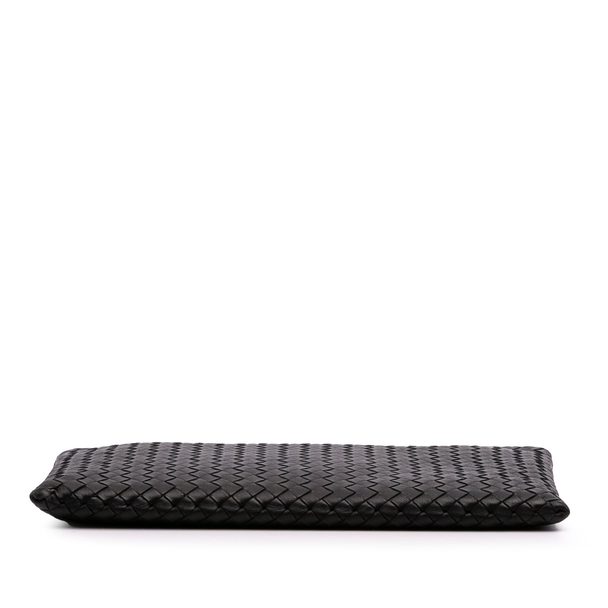 Large Nappa Intrecciato Flat Zip Biletto Pouch