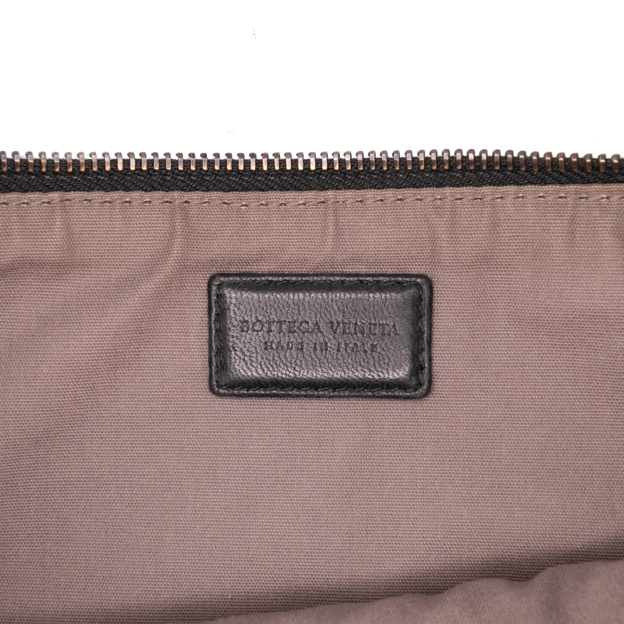 Large Nappa Intrecciato Flat Zip Biletto Pouch