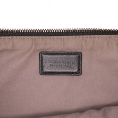 Large Nappa Intrecciato Flat Zip Biletto Pouch