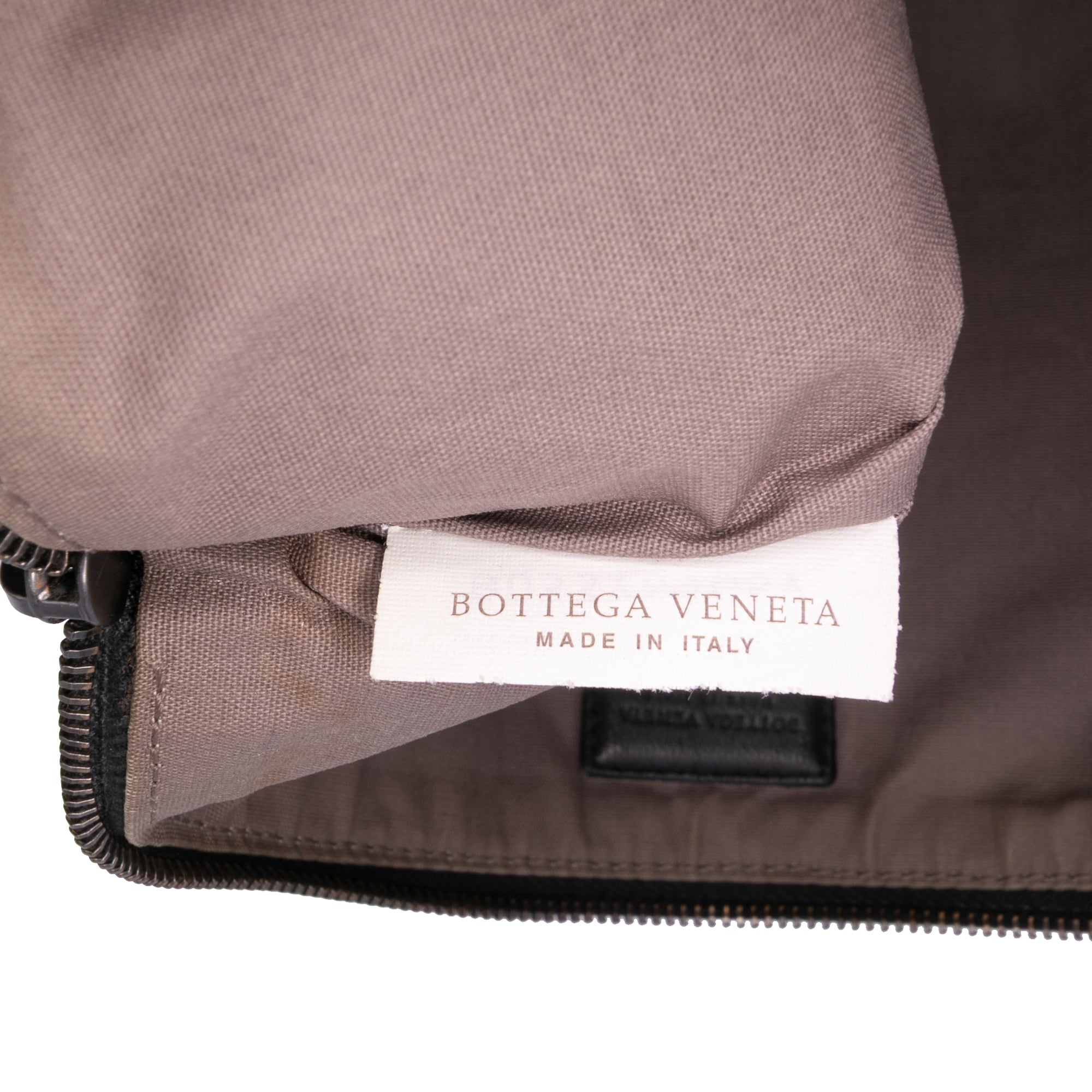 Large Nappa Intrecciato Flat Zip Biletto Pouch