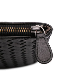 Large Nappa Intrecciato Flat Zip Biletto Pouch
