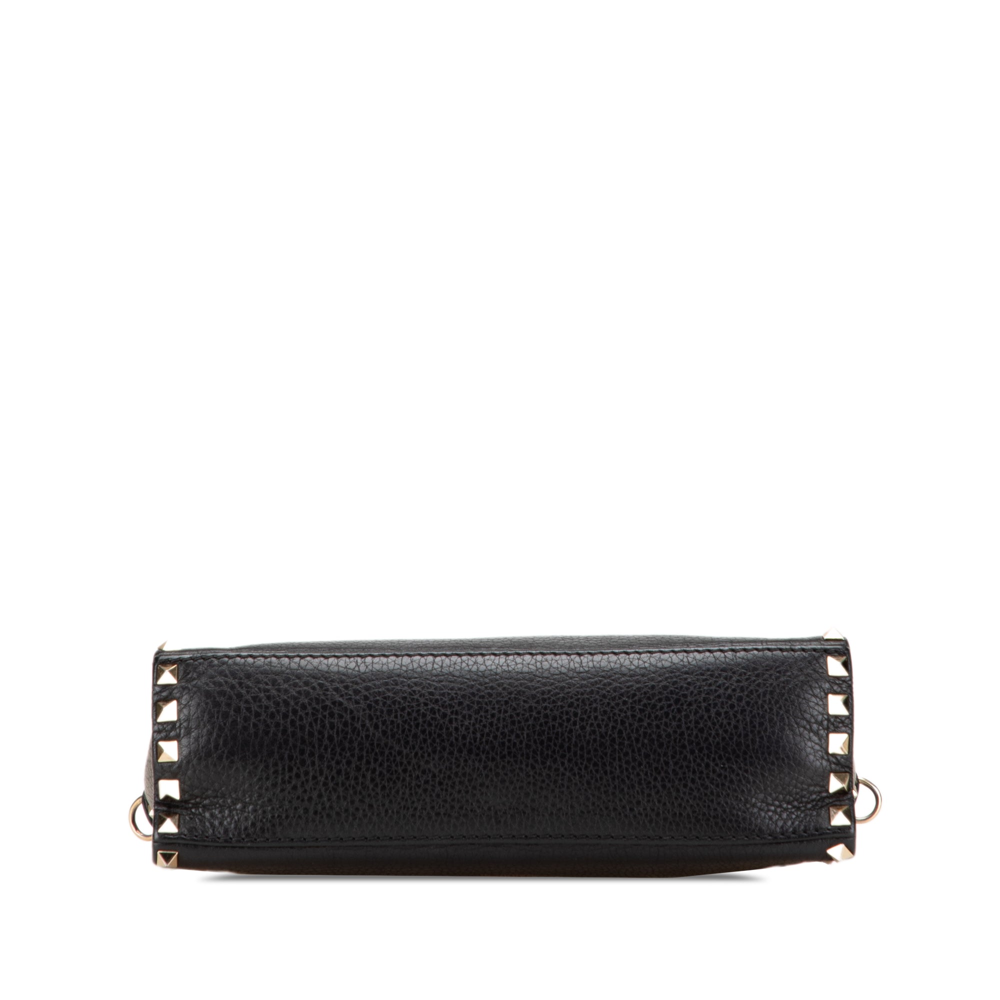 Small Pebbled Calfskin Rockstud Single Handle Flap