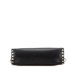 Small Pebbled Calfskin Rockstud Single Handle Flap