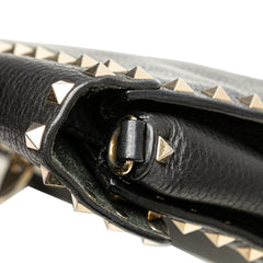Small Pebbled Calfskin Rockstud Single Handle Flap