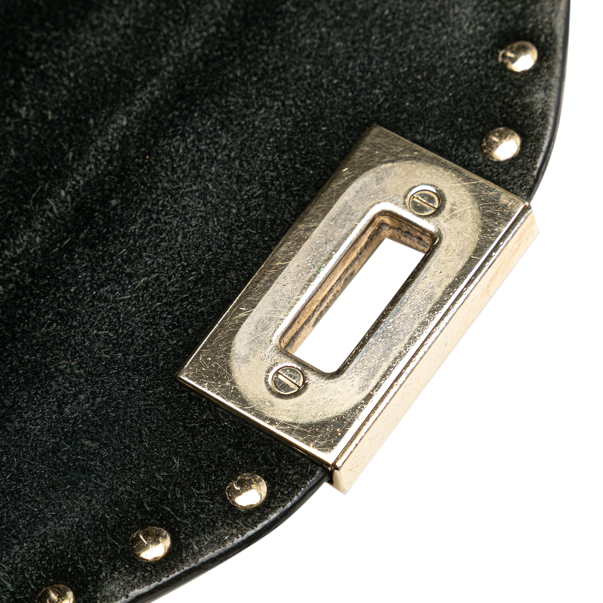 Small Pebbled Calfskin Rockstud Single Handle Flap