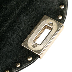 Small Pebbled Calfskin Rockstud Single Handle Flap