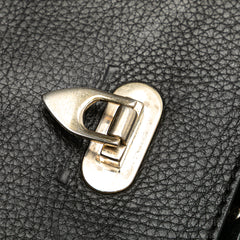 Small Pebbled Calfskin Rockstud Single Handle Flap
