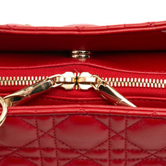 Medium Lambskin Cannage Lady Dior Soft Shopping Tote