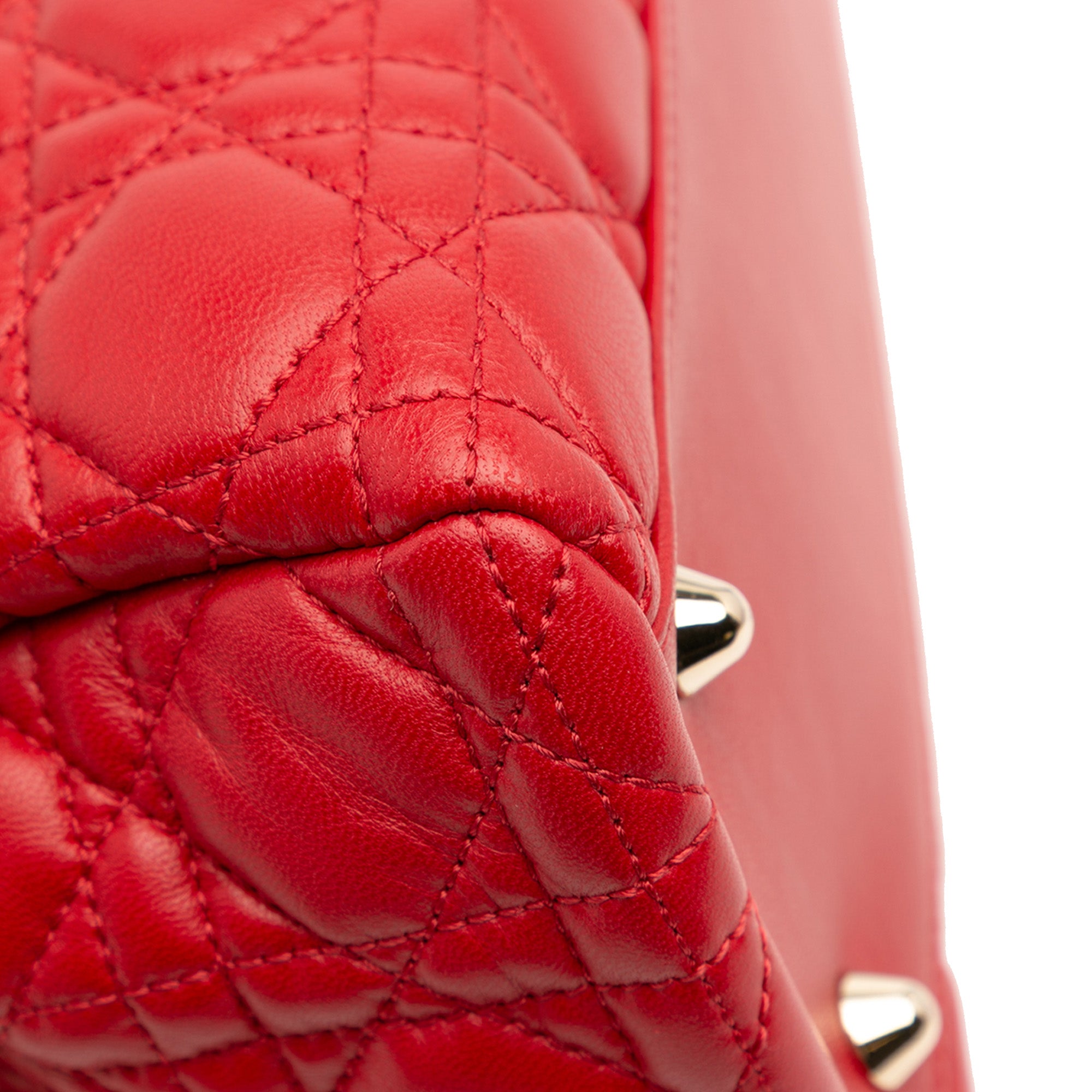 Medium Lambskin Cannage Lady Dior Soft Shopping Tote