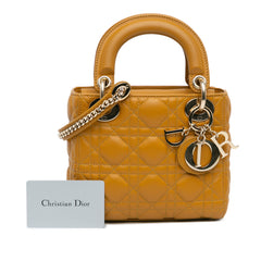 Mini Lambskin Cannage Lady Dior