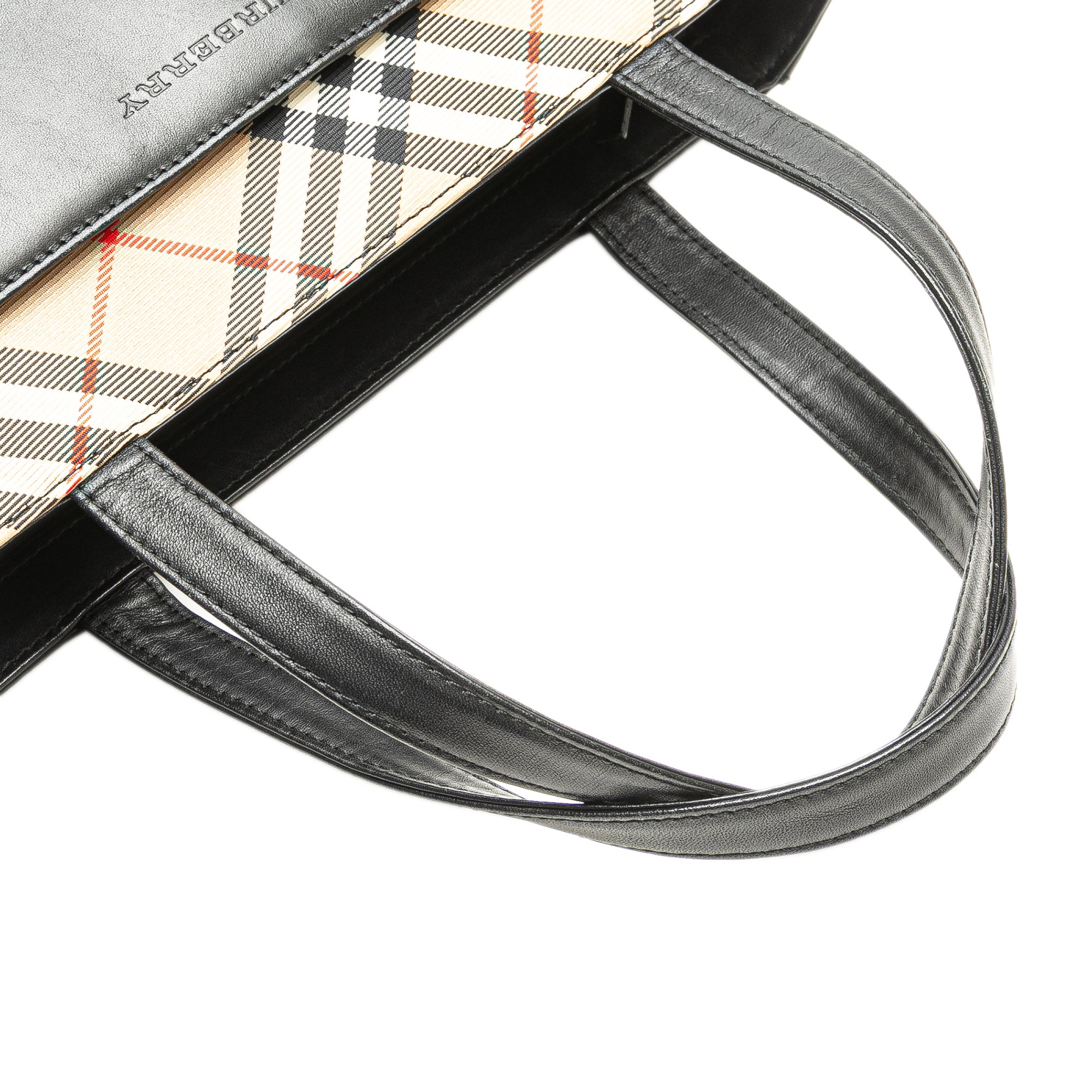 Nova Check Trimmed Leather Handbag