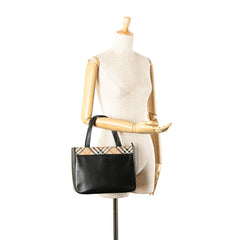 Nova Check Trimmed Leather Handbag