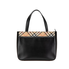 Nova Check Trimmed Leather Handbag