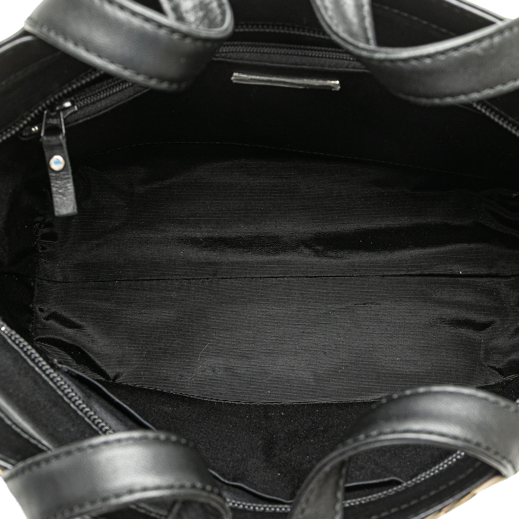 Nova Check Trimmed Leather Handbag