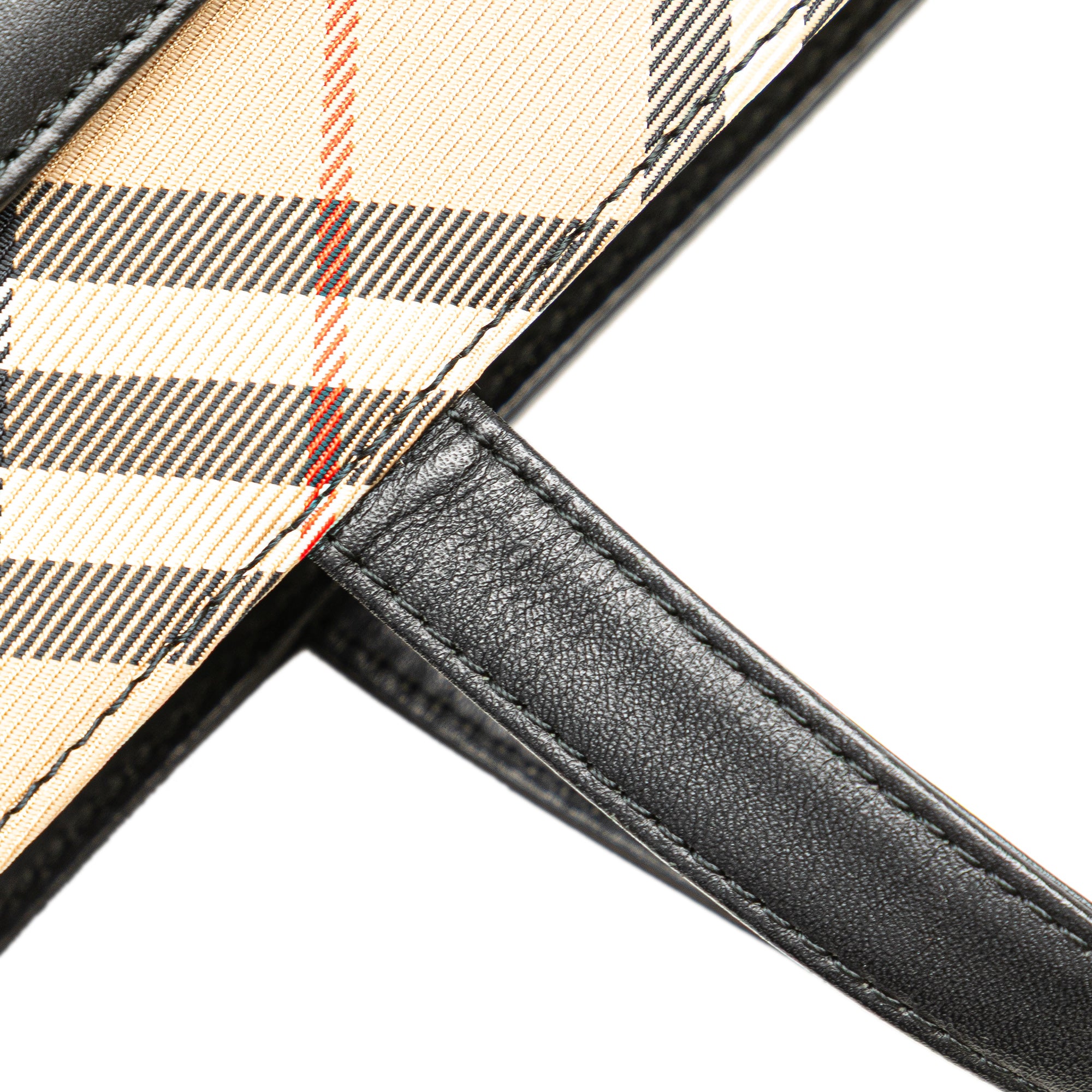 Nova Check Trimmed Leather Handbag