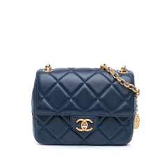 Mini Square CC Quilted Lambskin Flap