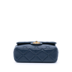 Mini Square CC Quilted Lambskin Flap