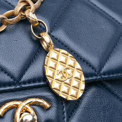 Mini Square CC Quilted Lambskin Flap
