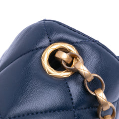 Mini Square CC Quilted Lambskin Flap