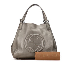 Medium Metallic Leather Soho Cellarius Tote