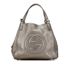 Medium Metallic Leather Soho Cellarius Tote