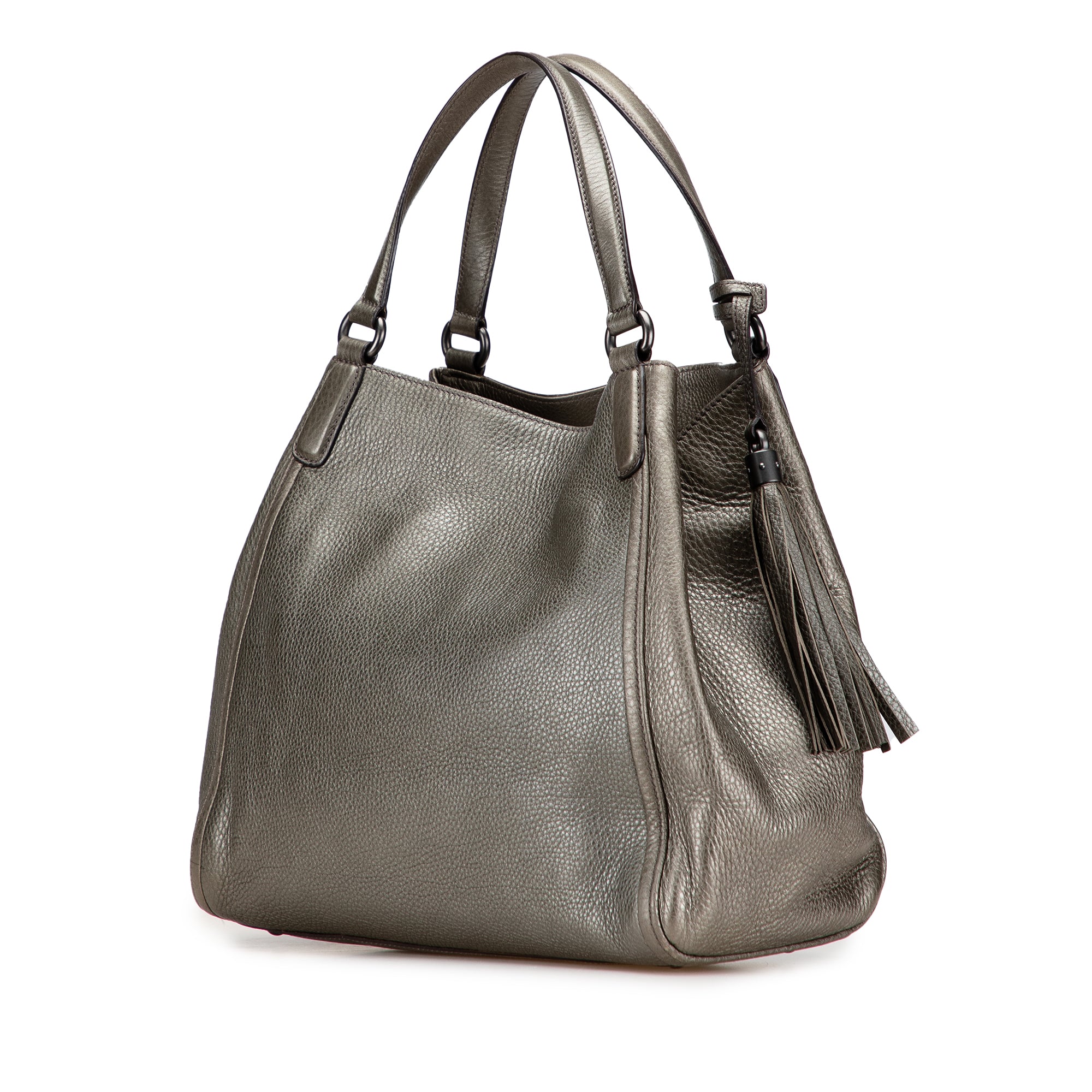 Medium Metallic Leather Soho Cellarius Tote