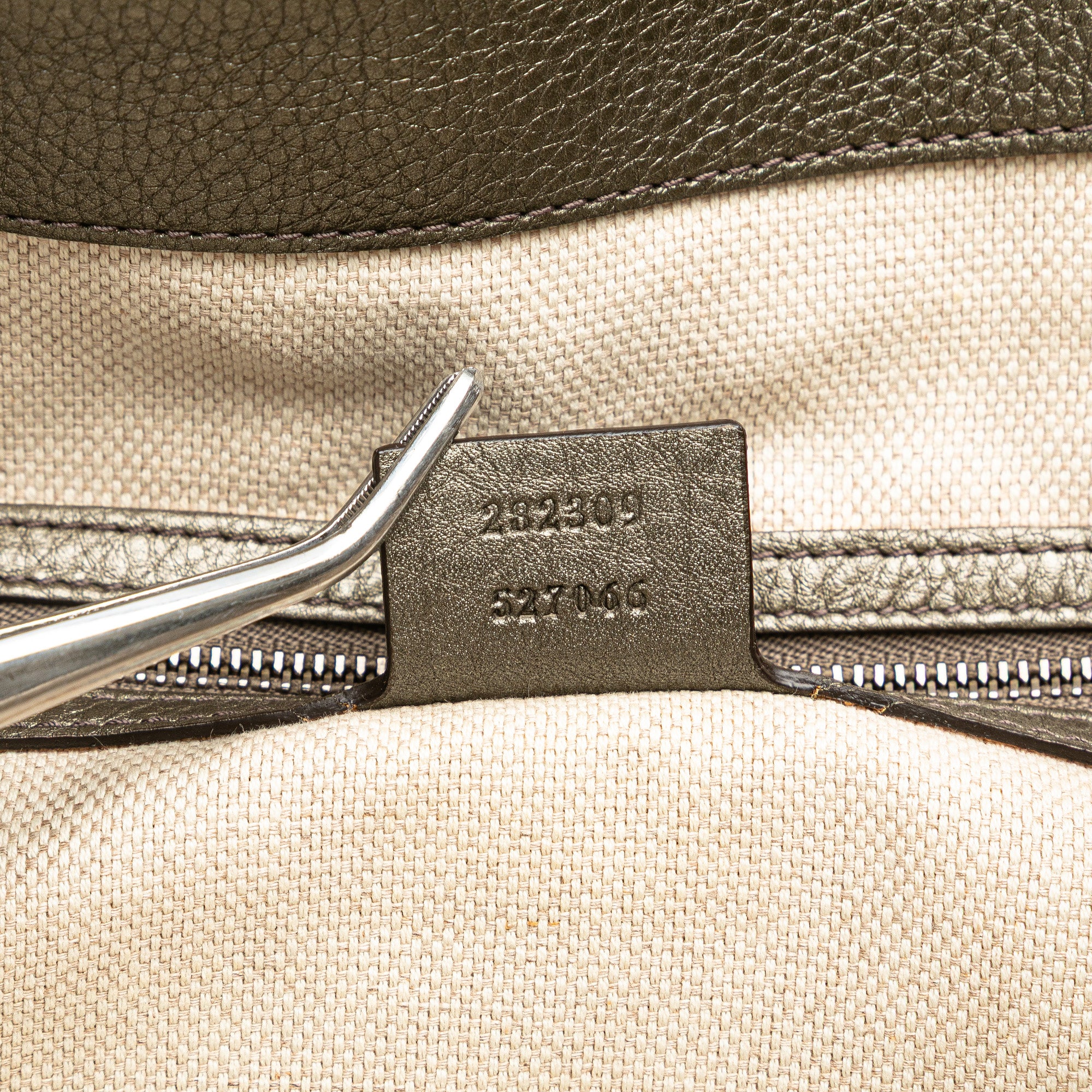 Medium Metallic Leather Soho Cellarius Tote