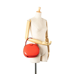 Anagram Leather Round Handbag