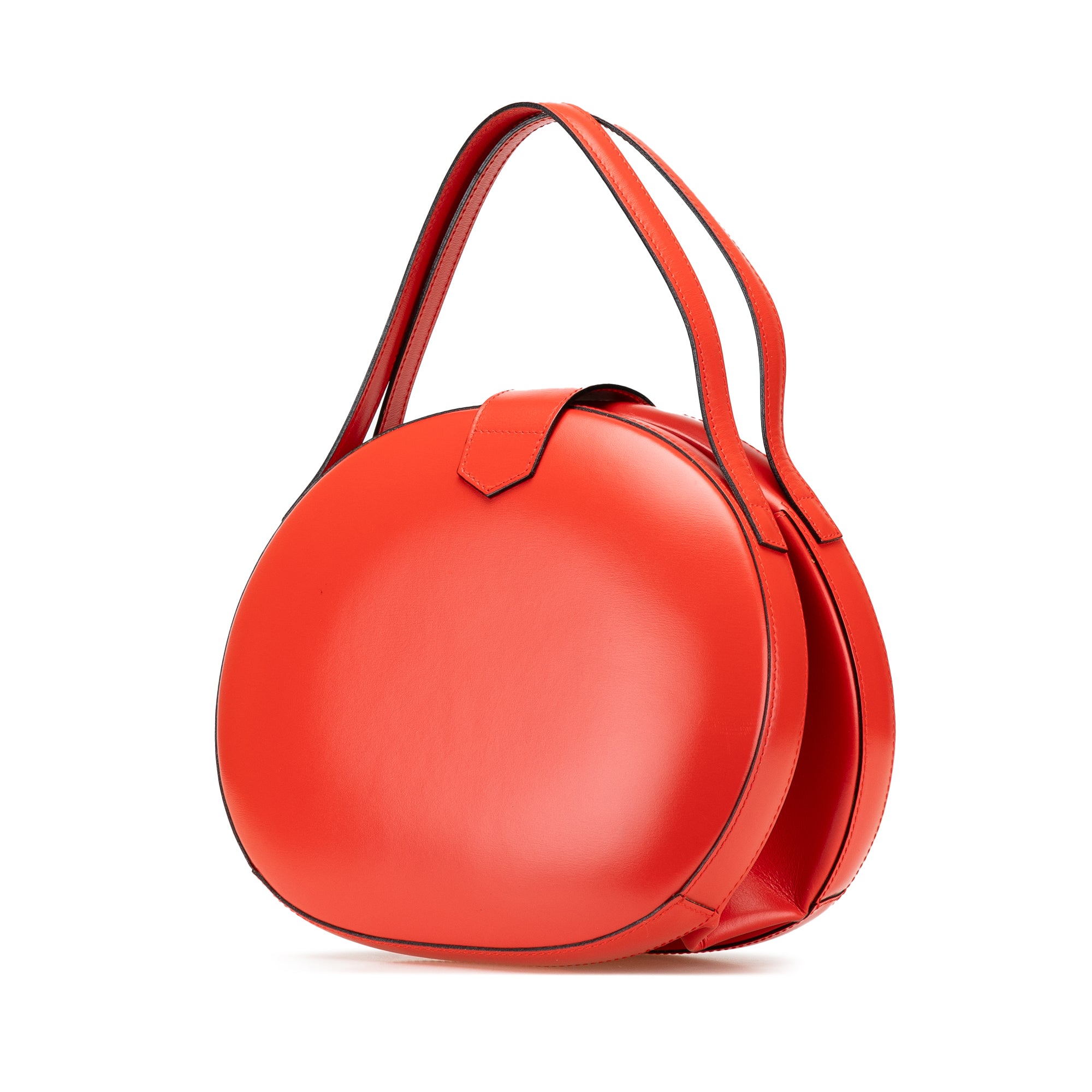 Anagram Leather Round Handbag