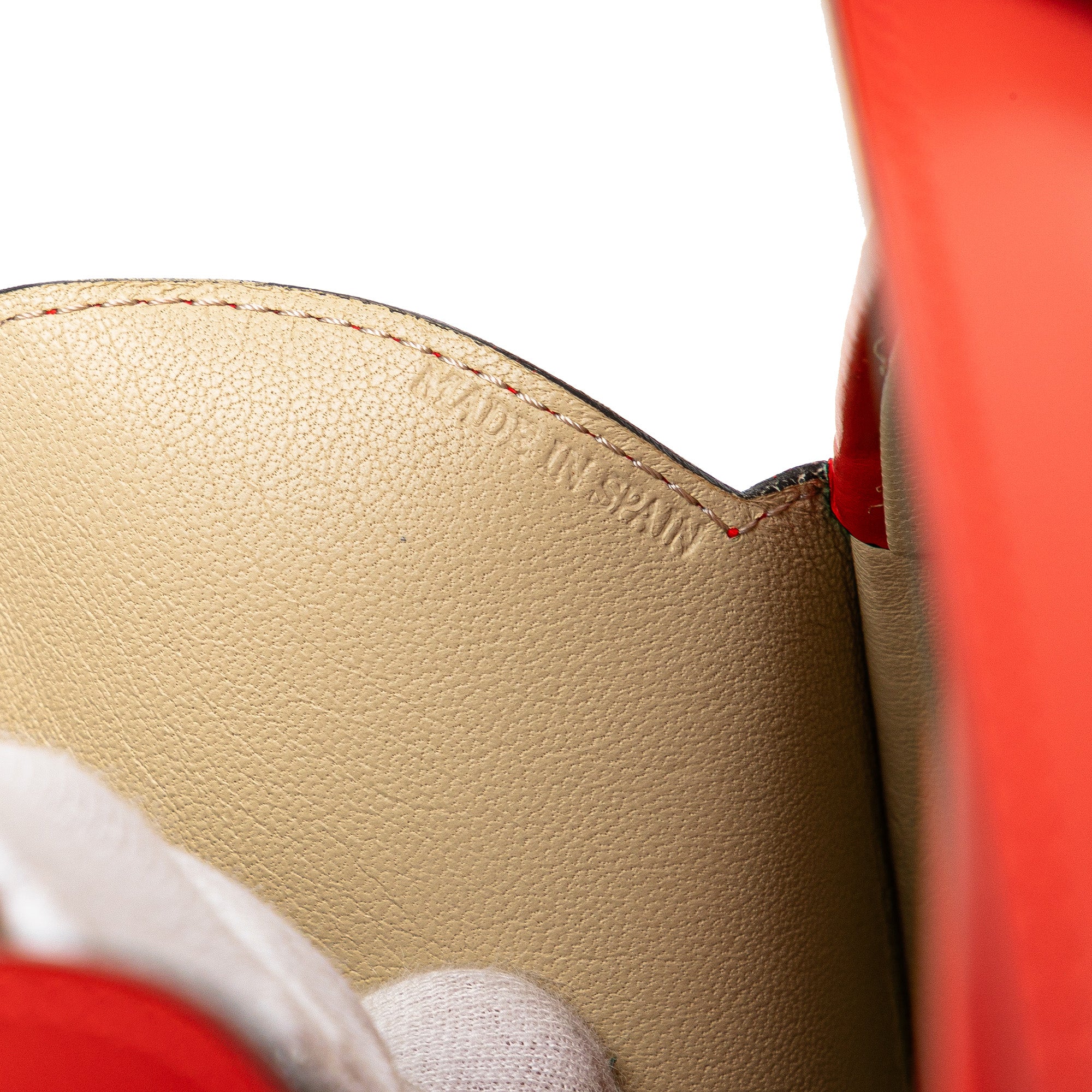 Anagram Leather Round Handbag