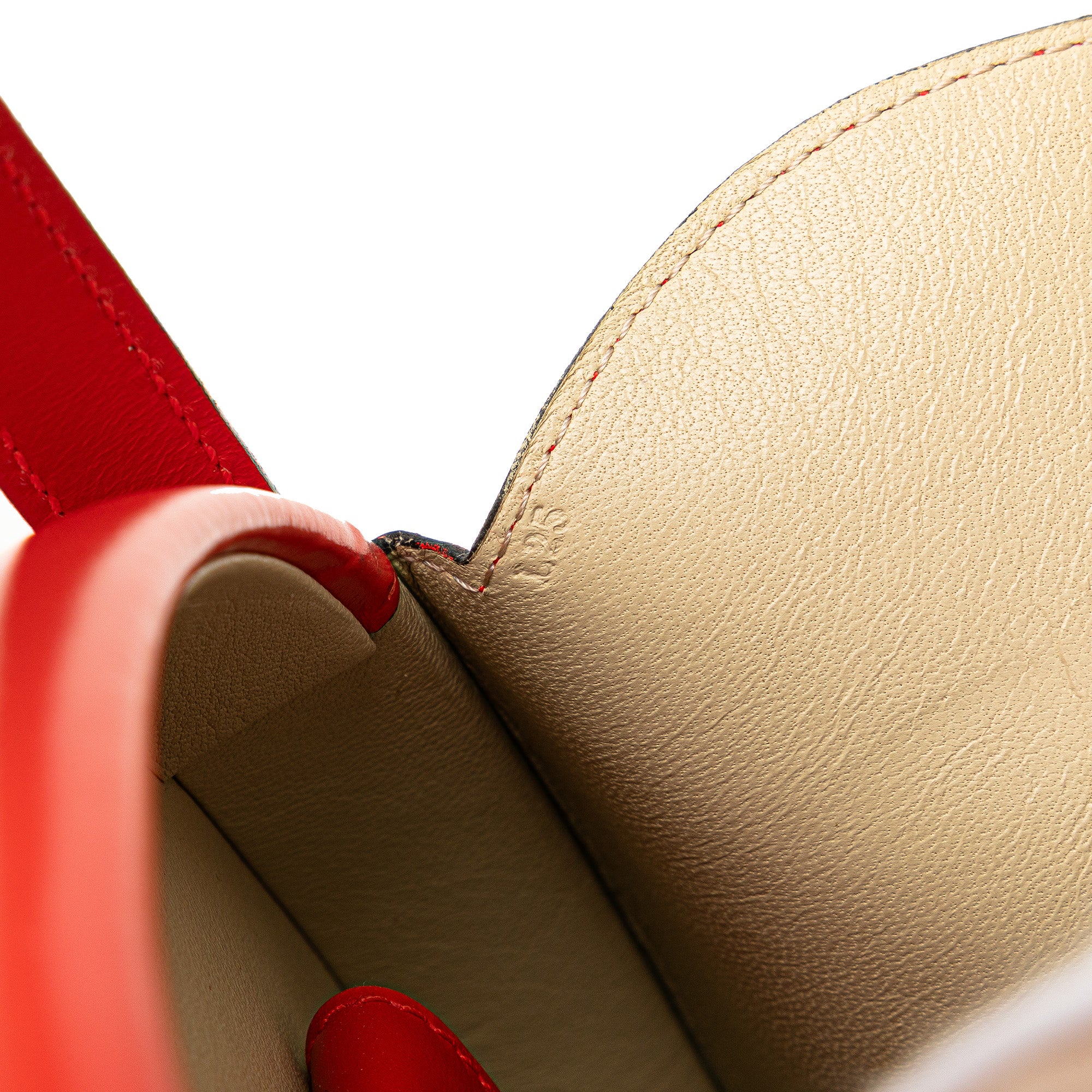 Anagram Leather Round Handbag