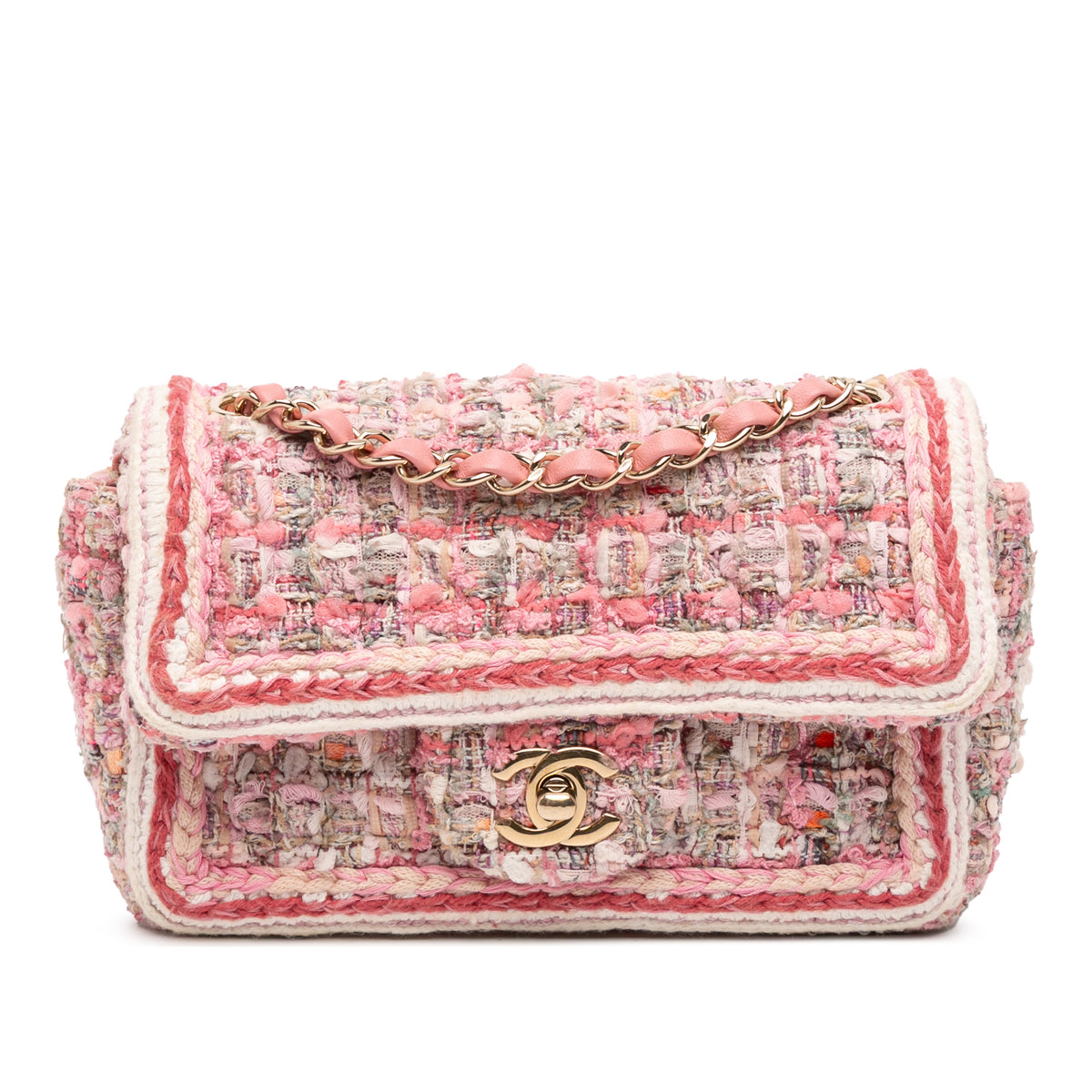 Mini Rectangular Classic Tweed Braid Flap